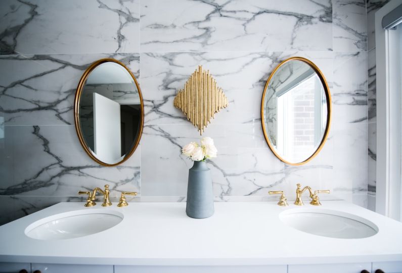 Bathroom Flooring - white ceramic sink