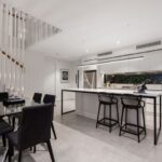 Ceilings - black and white dining table and chairs