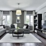 Living Room - gray and white living room set
