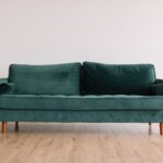 Furniture - green fabric sofa