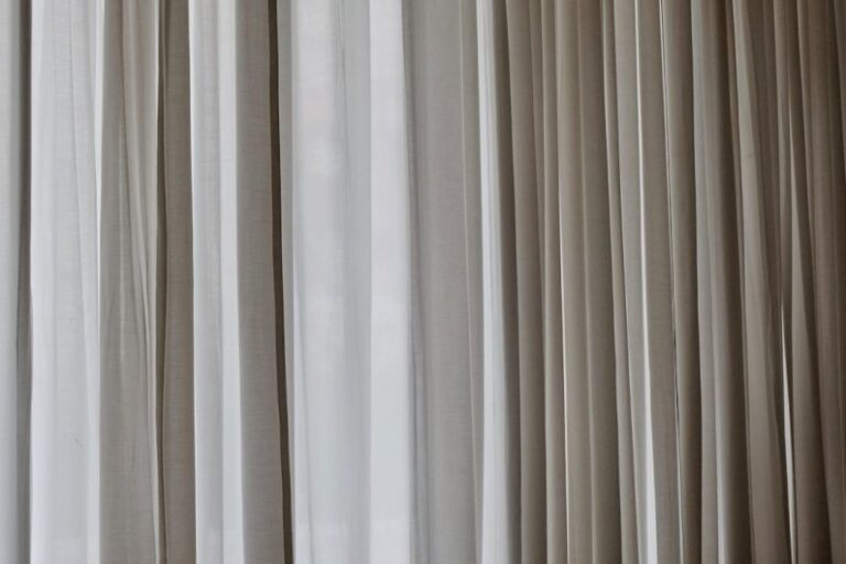 Curtains - white and gray window curtain