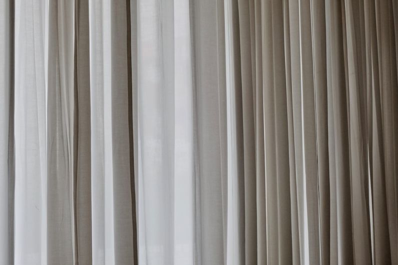 Curtains - white and gray window curtain
