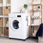 Laundry Room - white front load washing machine