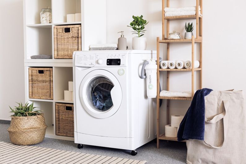 Laundry Room - white front load washing machine